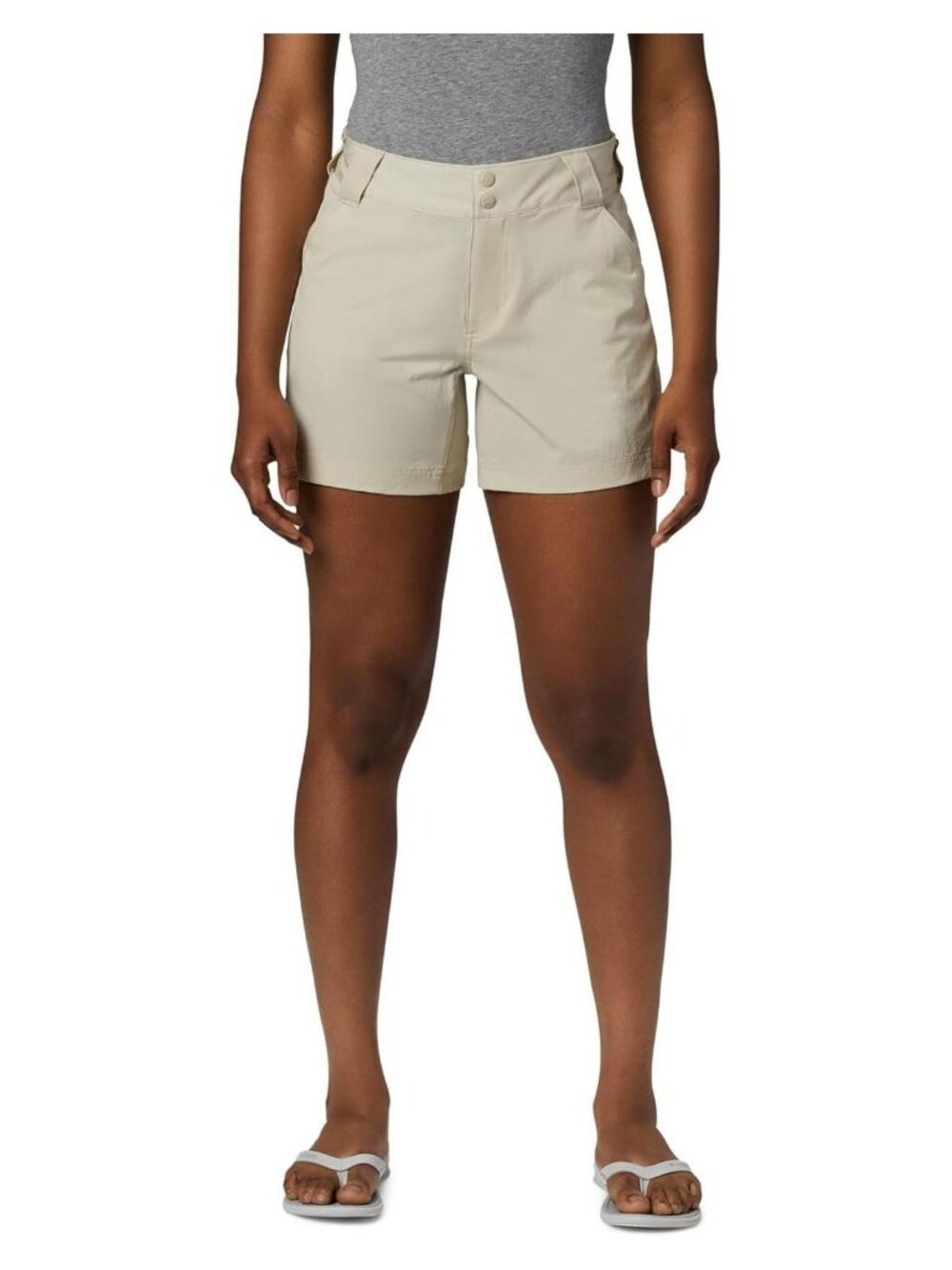Columbia Women's Omni-Shield Stretch Coral Point III Shorts Fossil Beige Size 8